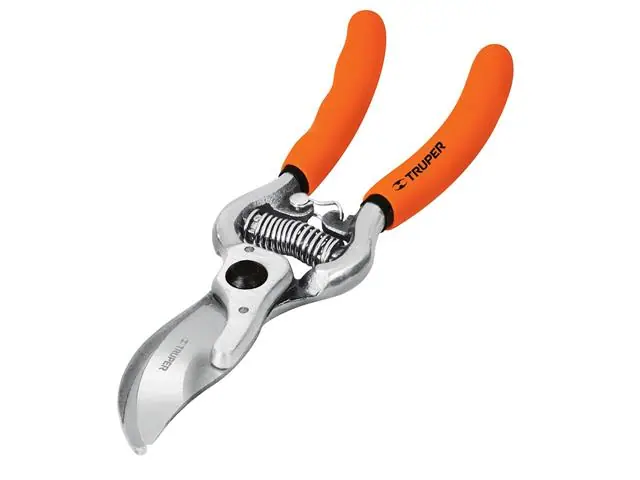 Tijera forjada Truper para poda 20cm mango antiderrapante