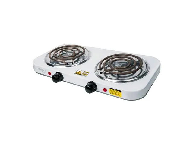Parrilla eléctrica Volteck 2 quemadores 5 niveles Blanca