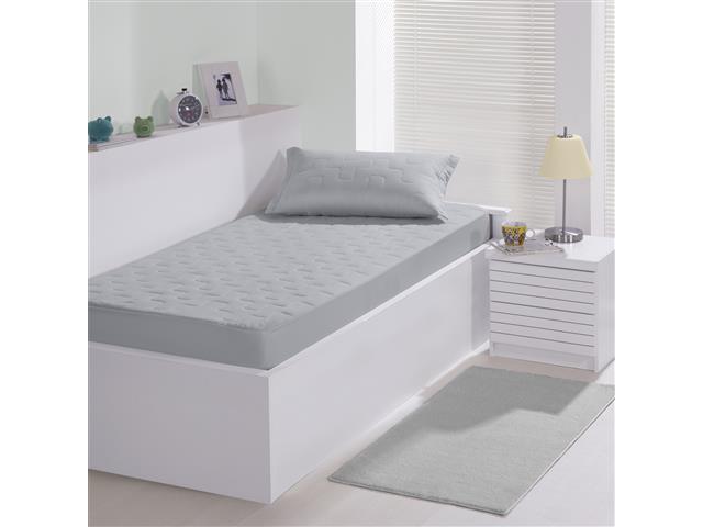 Colcha Matelassê Solteiro Buettner Basic Sleep 2 Peças Cinza