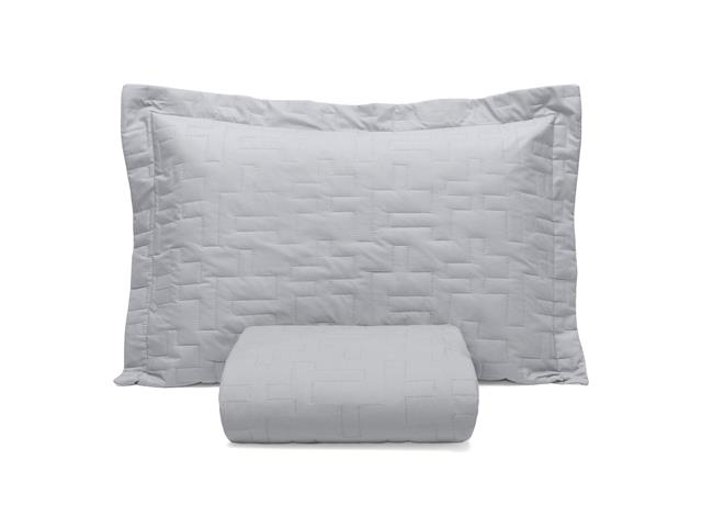 Colcha Matelassê Solteiro Buettner Basic Sleep 2 Peças Cinza - 4