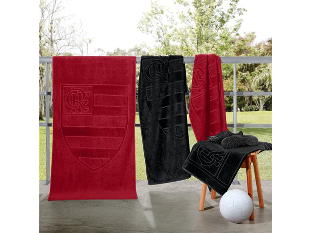 Toalha de Banho Buettner Brasão Flamengo Preta - 4