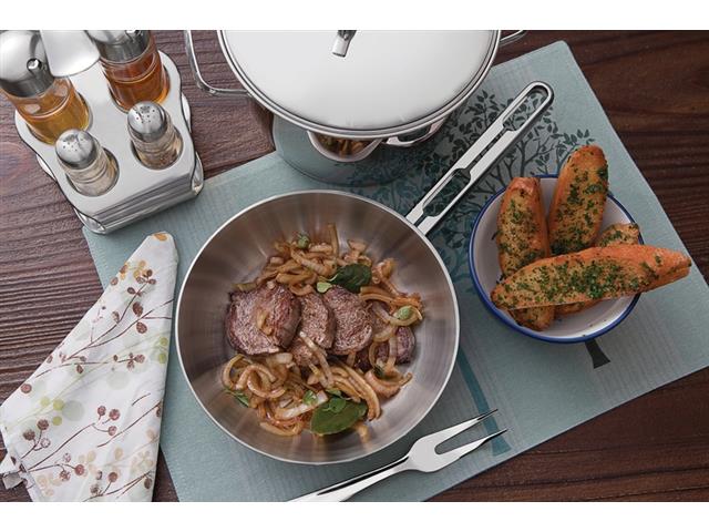 Frigideira Tramontina Allegra em Aço Inox com Fundo Triplo 20CM - 4