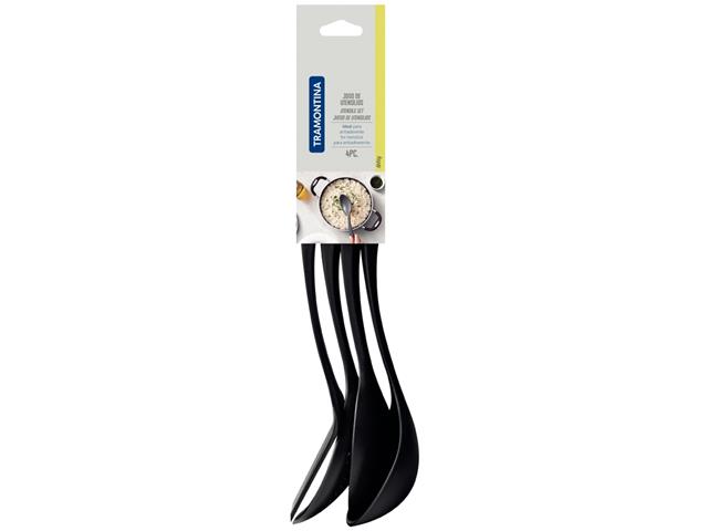 Jogo de Utensílios Tramontina Ability em Nylon Preto 4 Peças - 1
