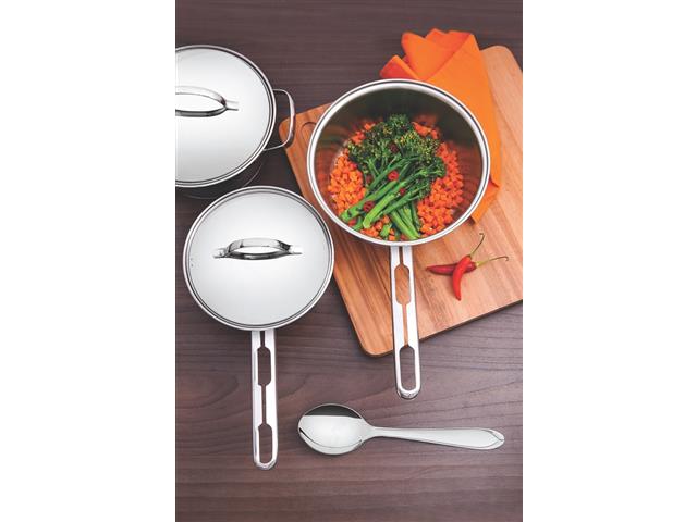 Panela Tramontina Allegra em Aço Inox com Fundo Triplo 16CM - 3