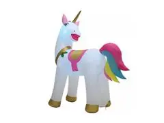 Inflable Unicornio para interior Con iluminación LED 2.13 Mts - 1