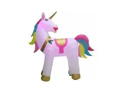 Inflable Unicornio para interior Con iluminación LED 2.13 Mts