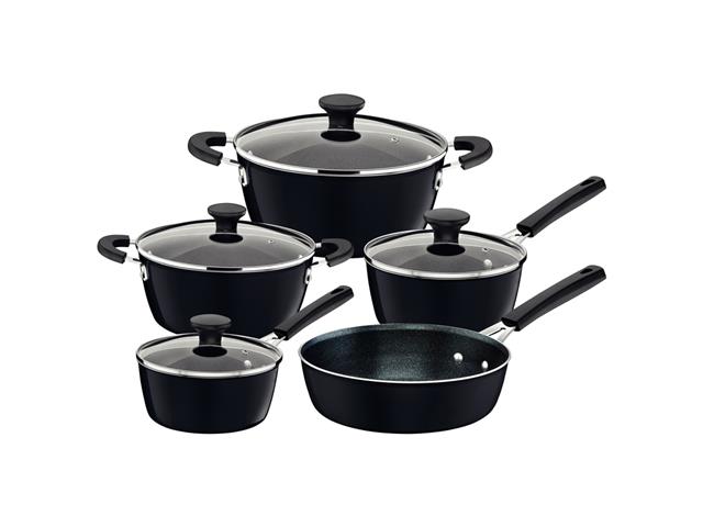 Jogo de Panelas Tramontina Glenz Esmaltado Cinza Stone 5 Peças