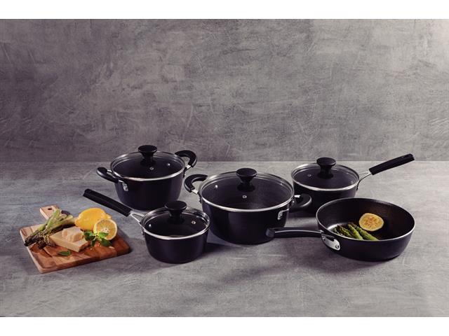 Jogo de Panelas Tramontina Glenz Esmaltado Cinza Stone 5 Peças - 1