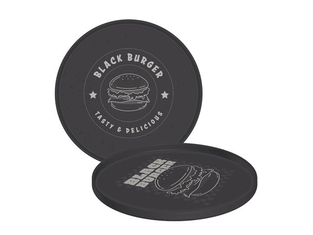 Prato Tramontina Black Burger em Polipropileno Cinza - 1