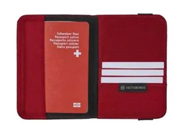 Porta pasaportes Victorinox protección RFID Rojo