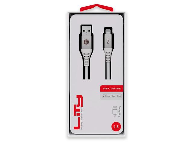 Cabo USB A para Lightning Lity 1,5m Branco (CRC-503) - 2