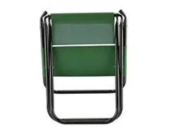 Silla plegable Gimex tubular soporta hasta 90kg cubierta de PVC Verde - 1