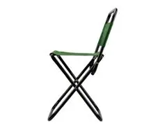Silla plegable Gimex tubular soporta hasta 90kg cubierta de PVC Verde - 2