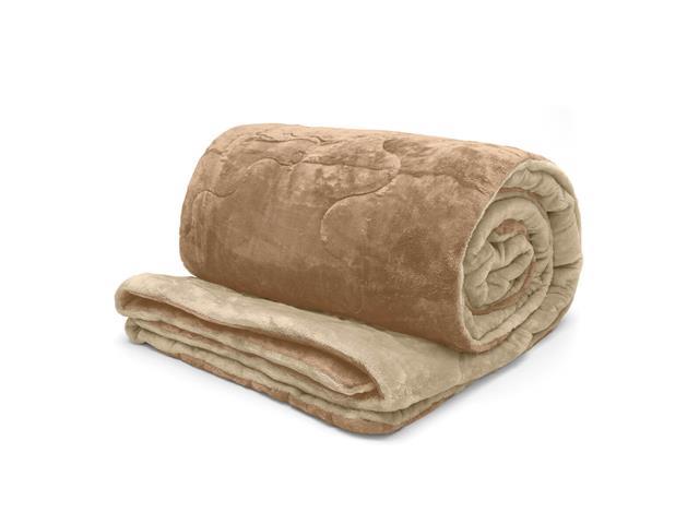 Edredom de Casal Buettner Plush Flannel Khaki - 1