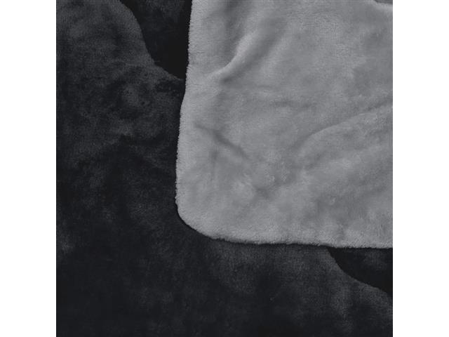 Edredom de Queen Buettner Plush Flannel Preto - 1