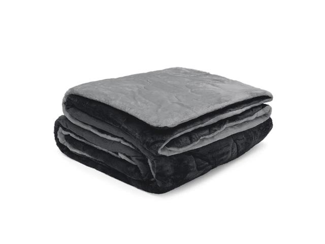 Edredom de Queen Buettner Plush Flannel Preto - 2