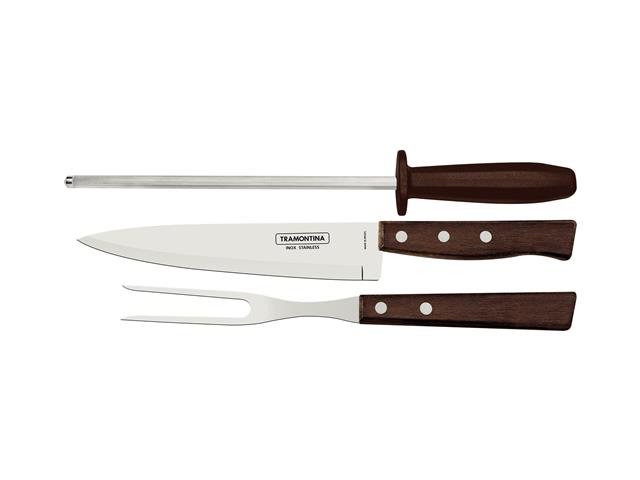 Jogo para Churrasco Tramontina Inox Tradicional 3 peças - 1