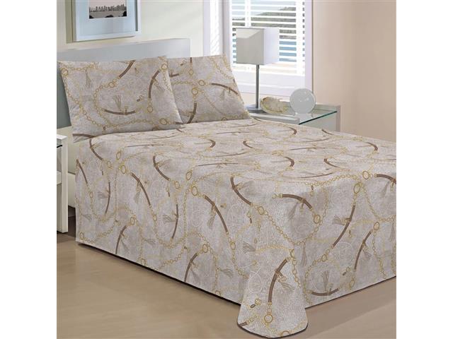 Jogo de Cama Solteiro Buettner Basic Horse Bege 3 Peças - 3