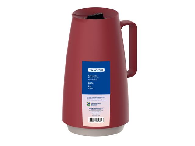Bule Térmico Tramontina Exata Vermelho com Ampola de Vidro 500ML
