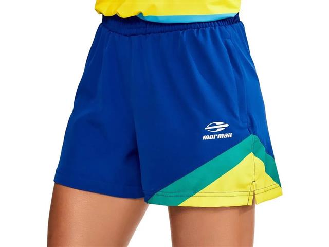 Shorts Feminino Treino Time Brasil Mormaii Azul Tam P - 2