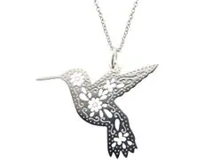 Cadena y dije de colibri mexicanizado