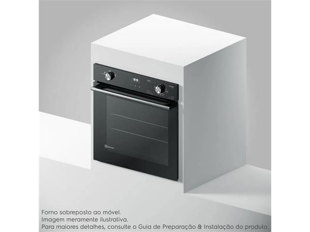 Forno de Embutir Electrolux OE8GH a Gás 80L Efficient Preto 220V - 3
