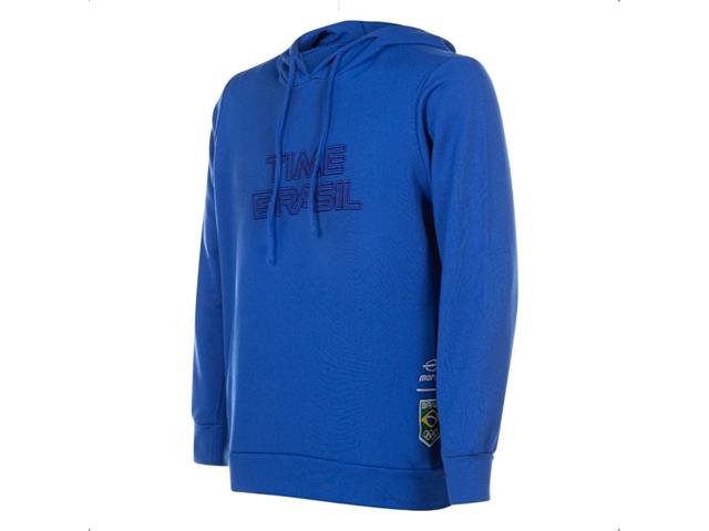 Blusa de Moleton Canguru Mormaii Time Brasil Unissex Azul Royal Tam M - 5