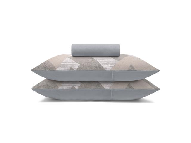Jogo de Cama Buettner Basic Simples Germano Cinza King 3 Peças