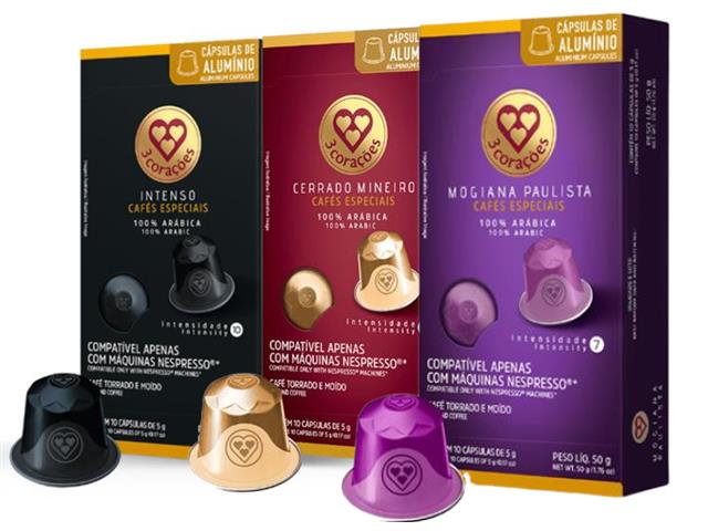 Combo 40 Cápsulas Nespresso 3 Coraçõe...