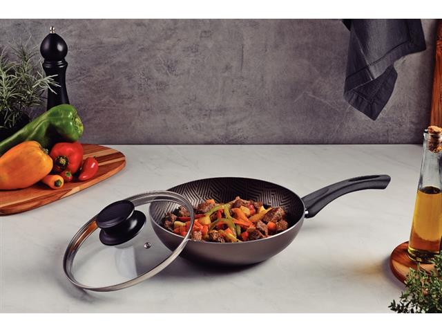 Frigideira Funda Tramontina Paris em Alumínio Tampa de Vidro 26cm 2,9L - 1