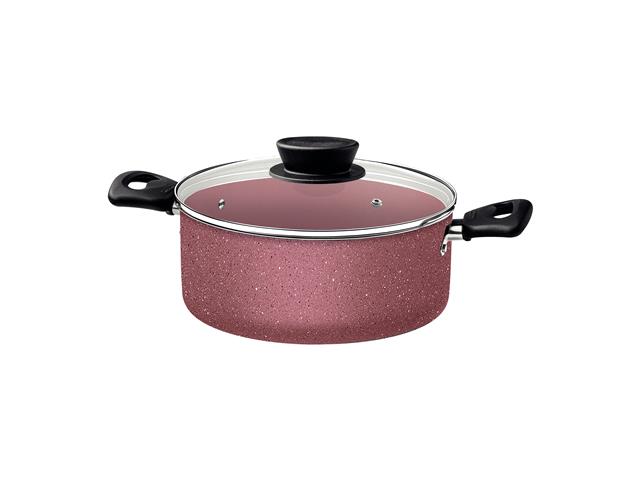 Jogo de Panelas Tramontina Linz em Aluminio Starflon Max Rosa 04 Peças - 2