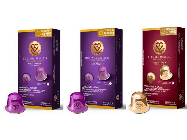 Cápsulas de Café Compatíveis Nespresso 3 Corações Mogiana e Cerrado