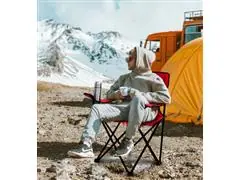 Silla plegable portátil color rojo - 9