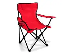 Silla plegable portátil color rojo