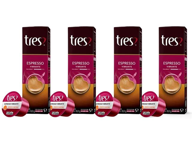 Combo 40 Cápsulas de Café Três Corações Café Espresso Vibrante