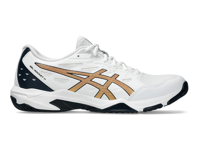 Tênis Asics Gel-Rocket 11 White/Pure Gold Masc...