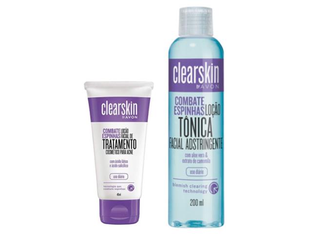Kit Avon Clearskin Loção e Tônico Facial