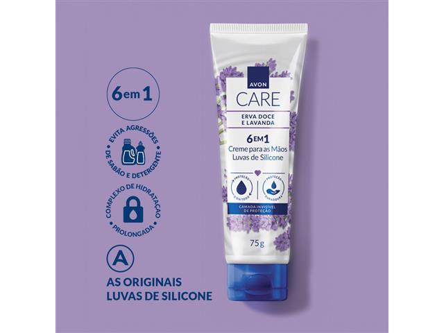 Kit Avon Luvas de Silicone Creme Protetor para as Mãos - 7