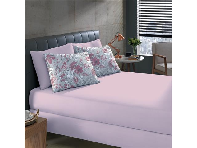 Jogo de Cama Buettner Queen Basic Estampado Dinas Rose 3 Peças - 1