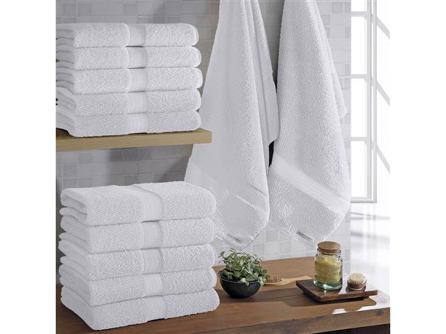 Jogo de Toalha Buettner de banhão Natural branco 5 Peças - 1