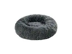 Cama antiestrés para mascotas mediana color Gris