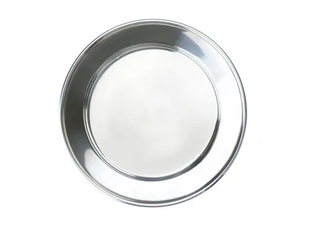 Plato de acero antideslizante base de silicón para mascotas chico