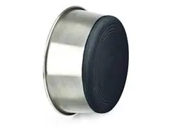 Plato de acero antideslizante base de silicón para mascotas grande - 1