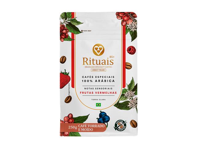 Café Torrado e Moído Rituais Frutas Vermelhas 3 Corações Pacote 250g