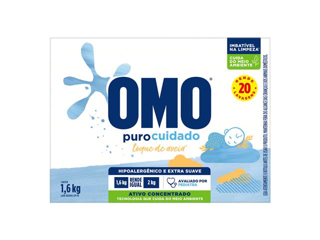 Lava-Roupas Pó Omo Puro Cuidado  1,6kg