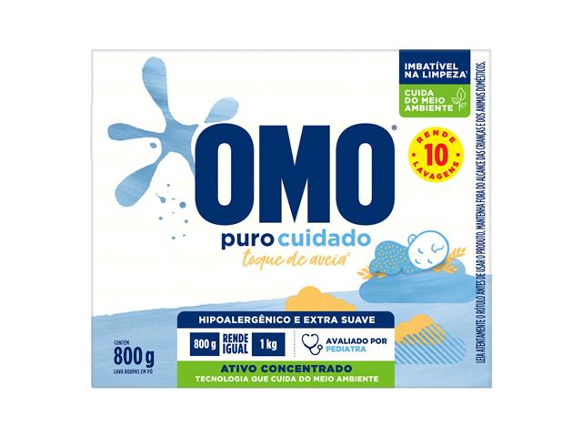 Lava-Roupas Pó Omo Puro Cuidado  800g