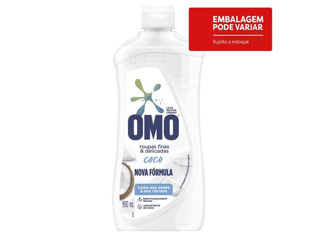 Lava-Roupas Líquido Coco Omo Squeeze 900ml