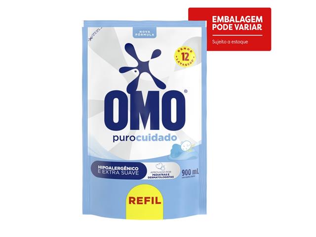 Lava-Roupas Líquido Omo Puro Cuidado Sachê 900...