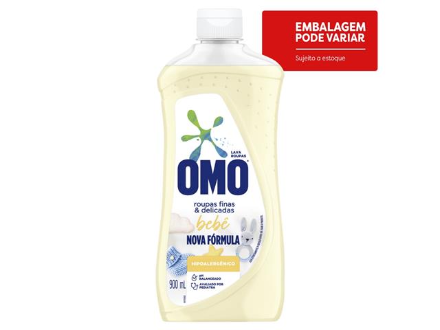 Lava-Roupas Líquido Bebê Omo Squeeze 900ml 
