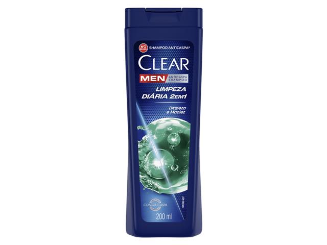Shampoo Anticaspa Clear Men Limpeza Diária 200...